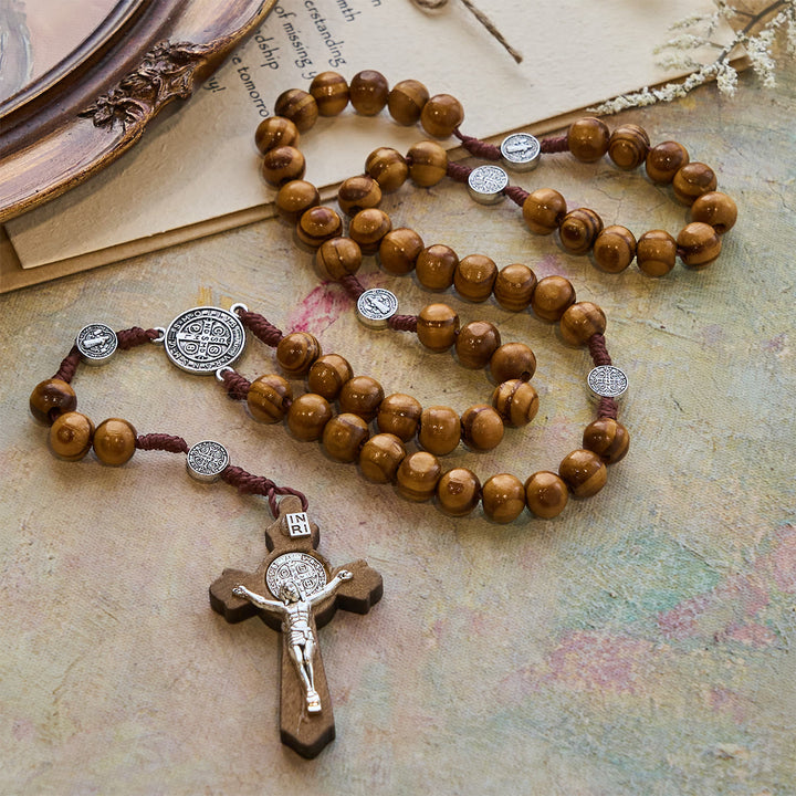 Christianartworkshop Beaded Rosary with St. Benedict Medal: Tender Faith for Prayer Moments - image 2