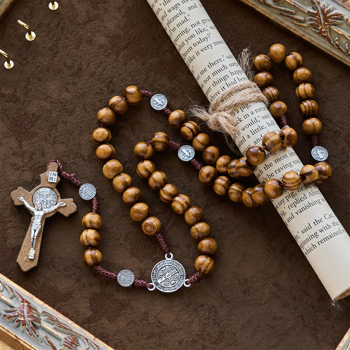Christianartworkshop Beaded Rosary with St. Benedict Medal: Tender Faith for Prayer Moments - image 4