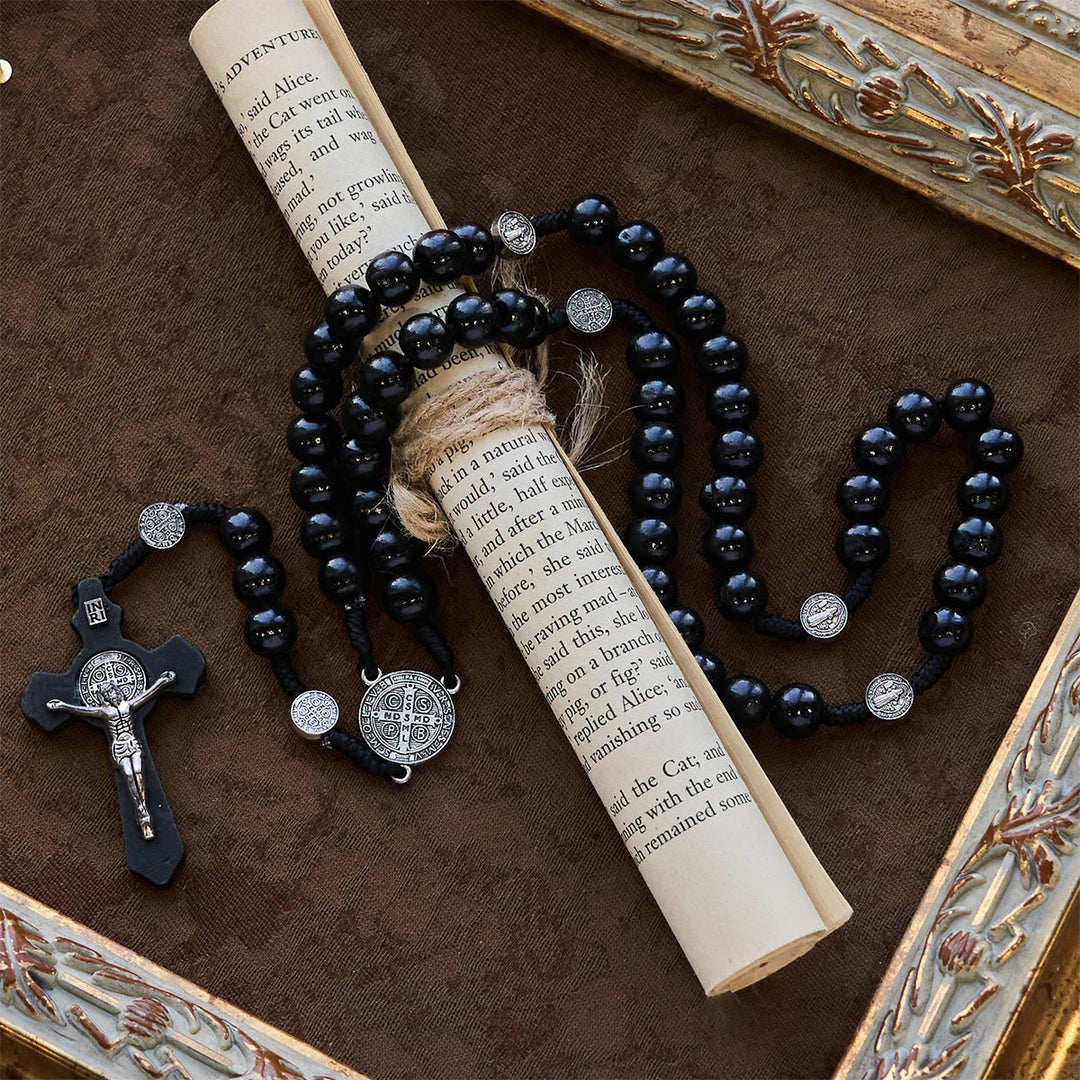 Christianartworkshop Beaded Rosary with St. Benedict Medal: Tender Faith for Prayer Moments - image 11