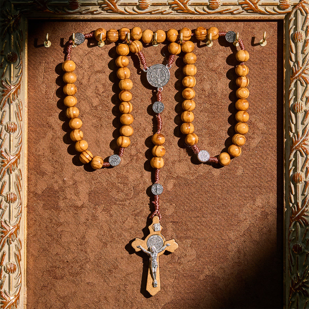 Christianartworkshop Beaded Rosary with St. Benedict Medal: Tender Faith for Prayer Moments - image 1
