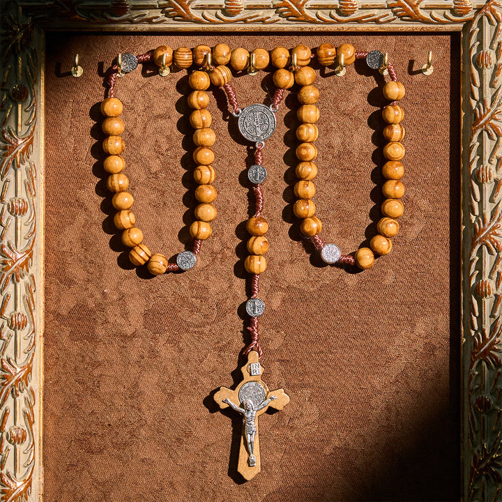Christianartworkshop Beaded Rosary with St. Benedict Medal: Tender Faith for Prayer Moments - image 1