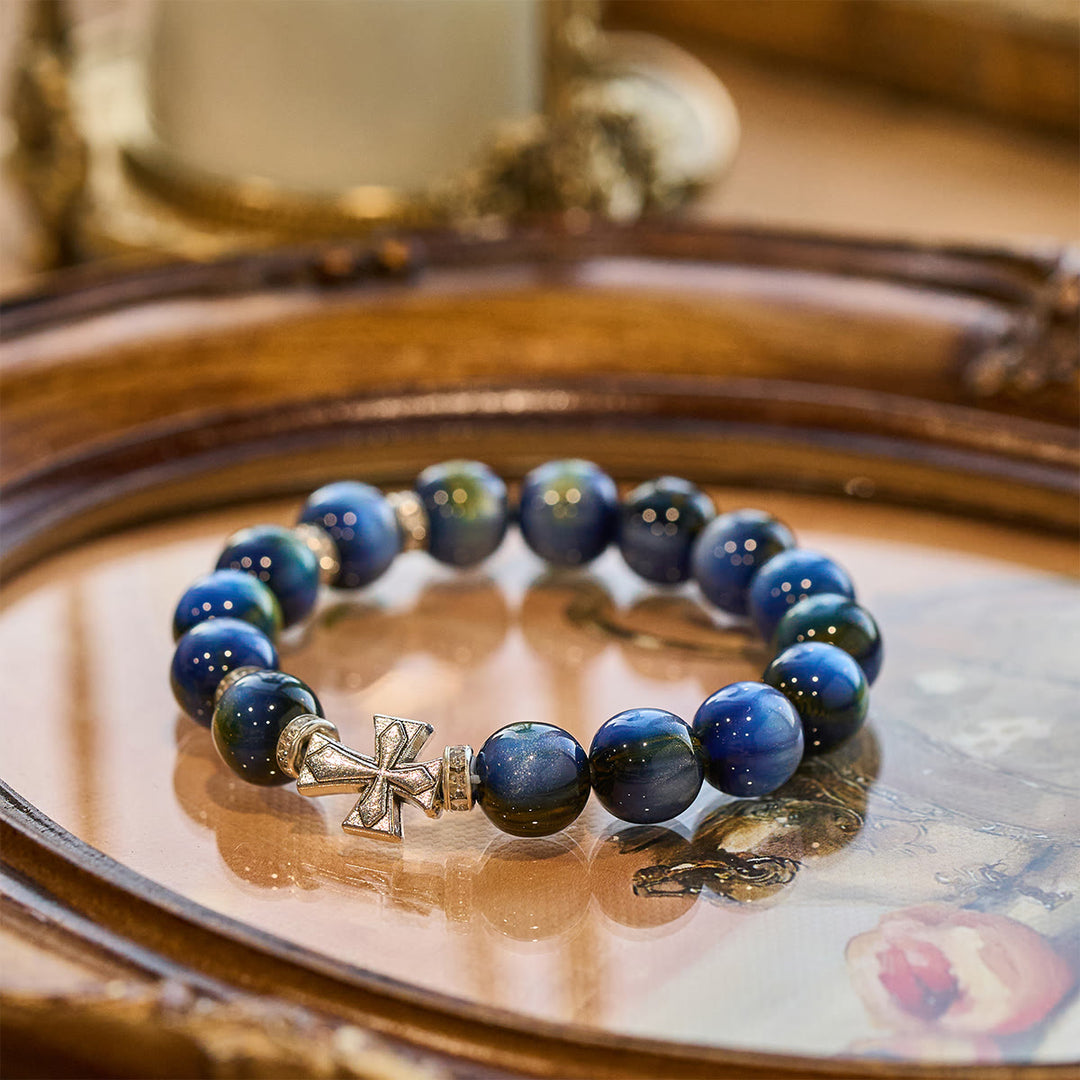 Christianartworkshop Shimmering Cross Resin Beads Bracelet: Tender Devotion for Daily Moments - image 2