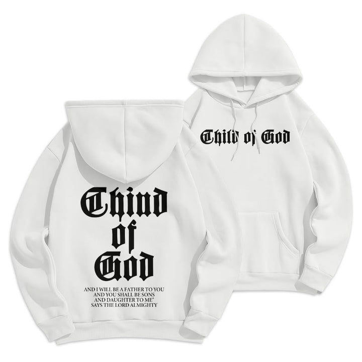 Christianartworkshop Child of God Scripture Fleece Lined Polyester Hoodie - White - 2XL - image 18