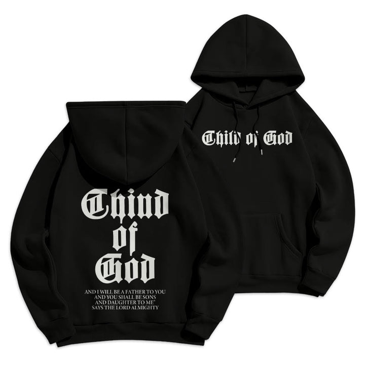 Christianartworkshop Child of God Scripture Fleece Lined Polyester Hoodie - Black - 2XL - image 0
