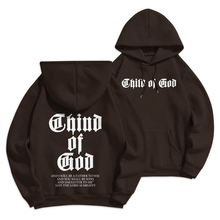 Christianartworkshop Child of God Scripture Fleece Lined Polyester Hoodie - Brown - 2XL - image 21