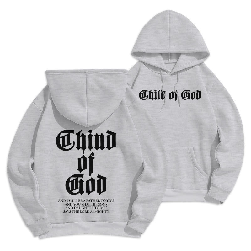 Christianartworkshop Child of God Scripture Fleece Lined Polyester Hoodie - Grey - 2XL - image 15
