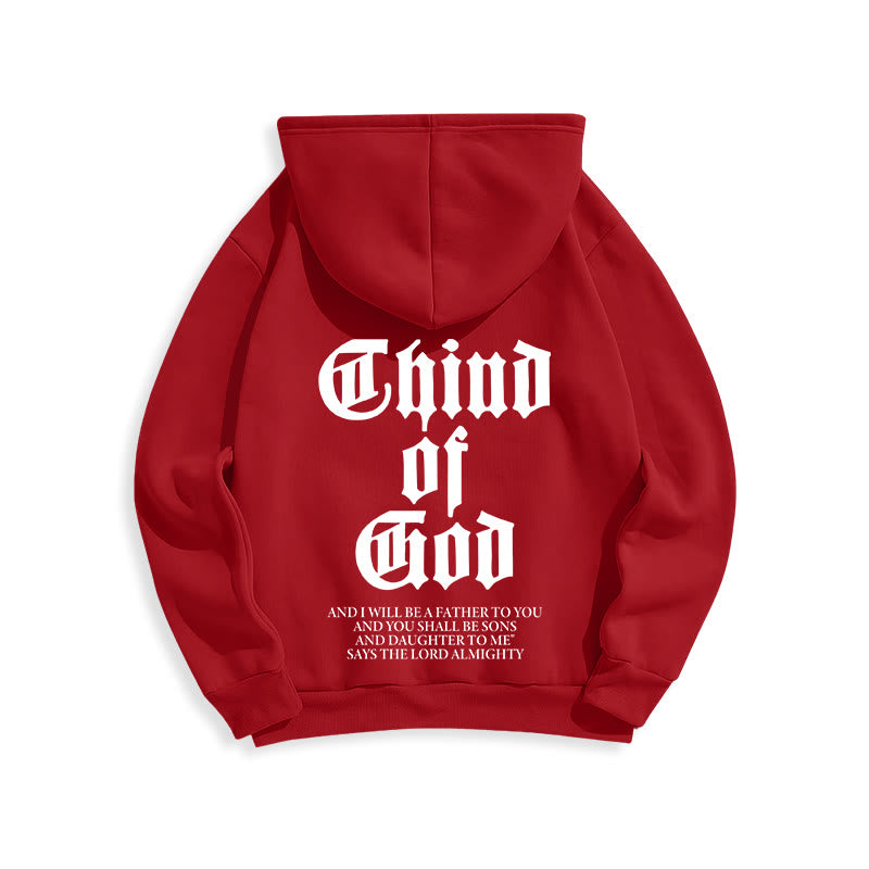 Christianartworkshop Child of God Scripture Fleece Lined Polyester Hoodie - image 9