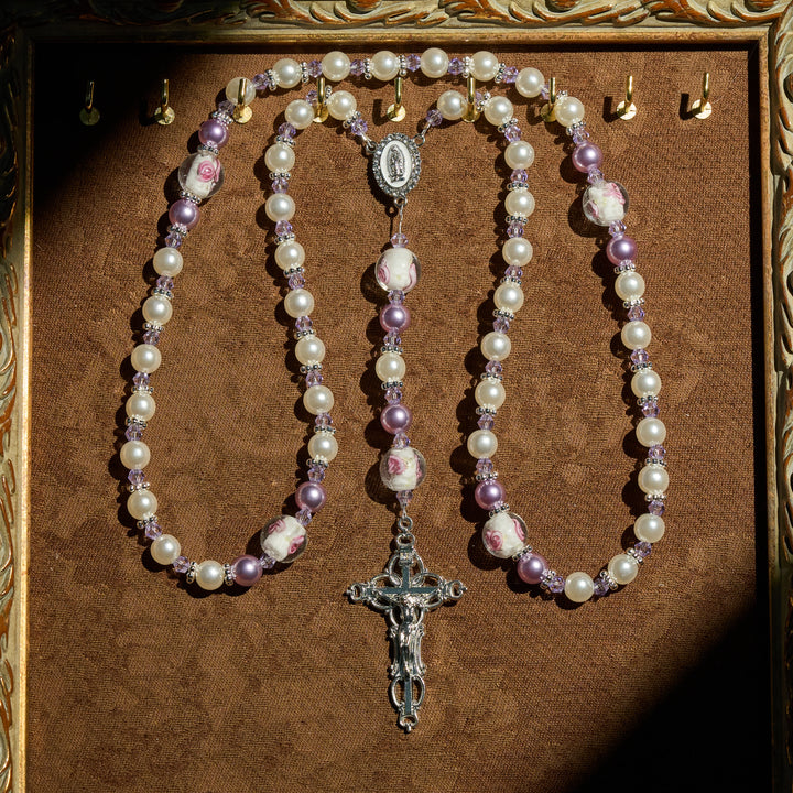 Christianartworkshop Soft-Toned Floral Bead Rosary: Daily Faith Wear & Meaningful Devotion - image 2