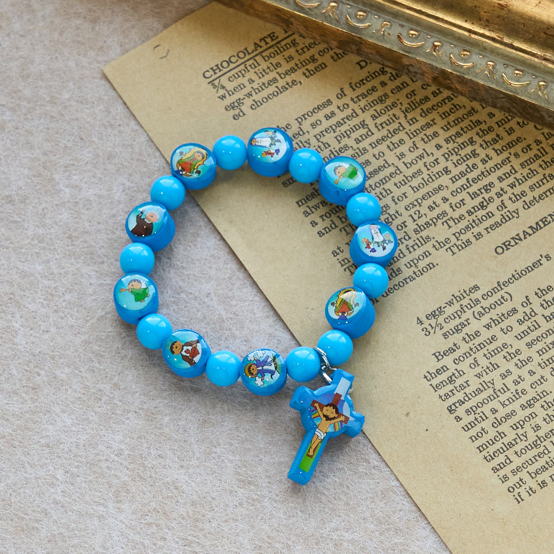 Christianartworkshop Children Faith Rosary Bracelet: Acrylic Beads & Cross Symbol for Little Hearts - image 2