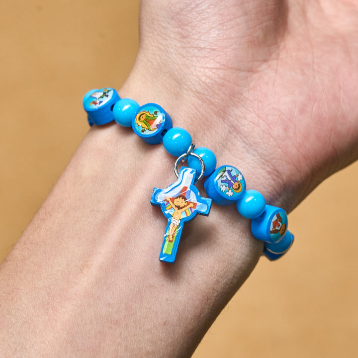 Christianartworkshop Children Faith Rosary Bracelet: Acrylic Beads & Cross Symbol for Little Hearts - image 1