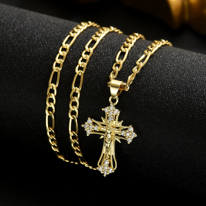Christianartworkshop 4-Styled Sacred Crucifix Necklace: Elegant Design & Faithful Reminder for Every Day - Crucifix-3 - image 5