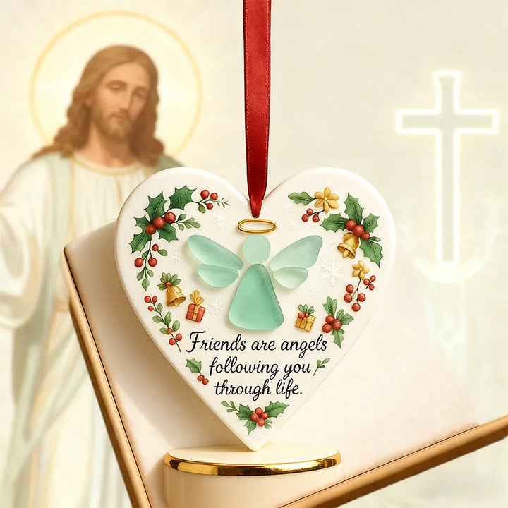 Christianartworkshop 2D Christmas Faith Ornament: Angel Symbol & Friendship Phrase for Holiday Joy - image 5