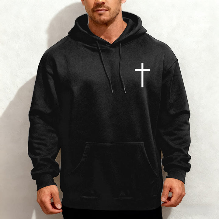 Christianartworkshop Quotation Style Bold Faith in Philippians 413 Fleece Lined Polyester Hoodie - image 8