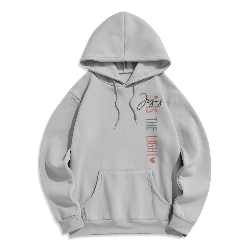 Christianartworkshop Jesus is the Light Floral Cross Faith Fleece Lined Polyester Hoodie - image 14