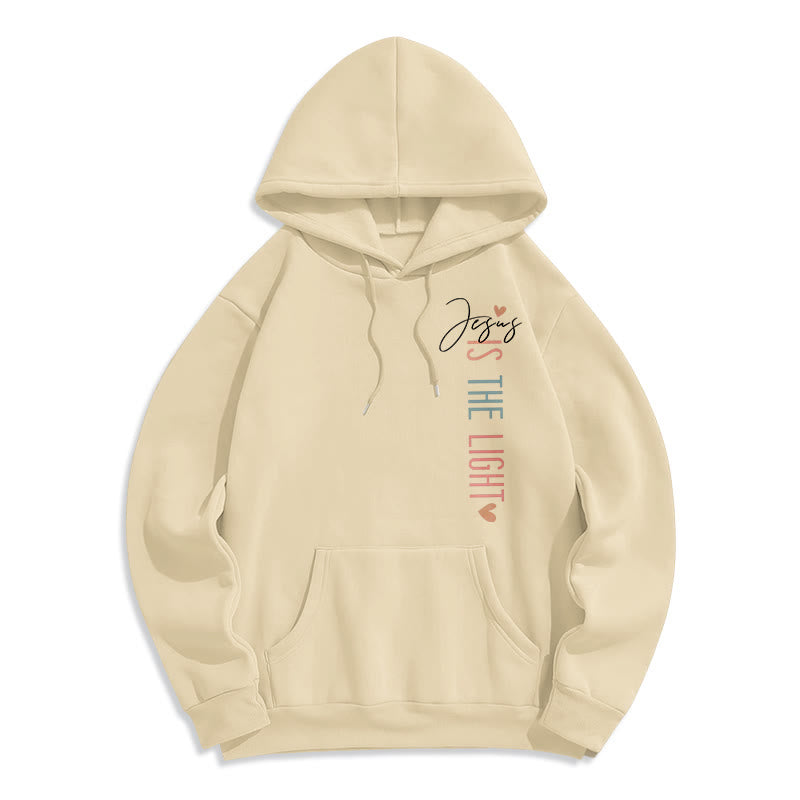 Christianartworkshop Jesus is the Light Floral Cross Faith Fleece Lined Polyester Hoodie - image 11