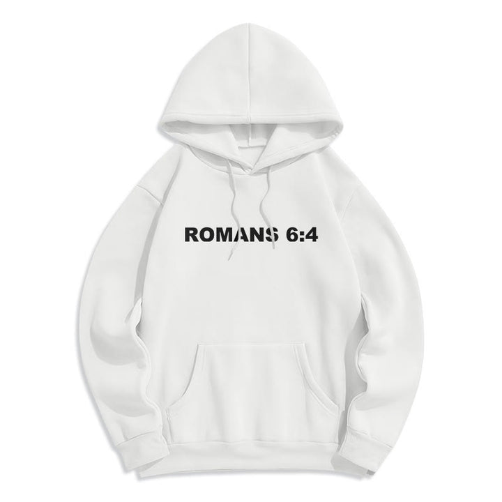 Christianartworkshop Romans 6:4 Raised to Life Fleece Lined Polyester Hoodie - image 22