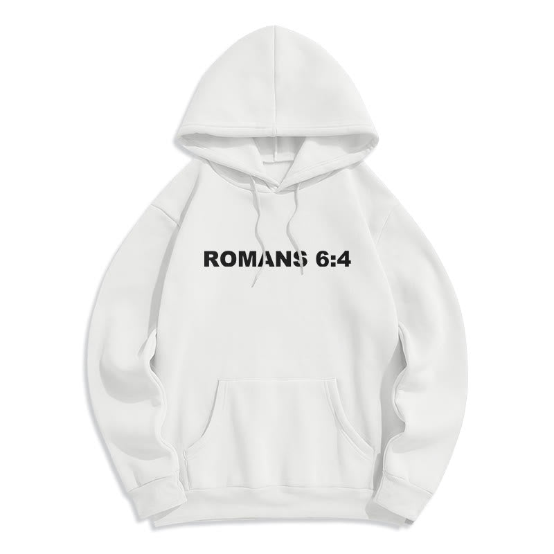 Christianartworkshop Romans 6:4 Raised to Life Fleece Lined Polyester Hoodie - image 23