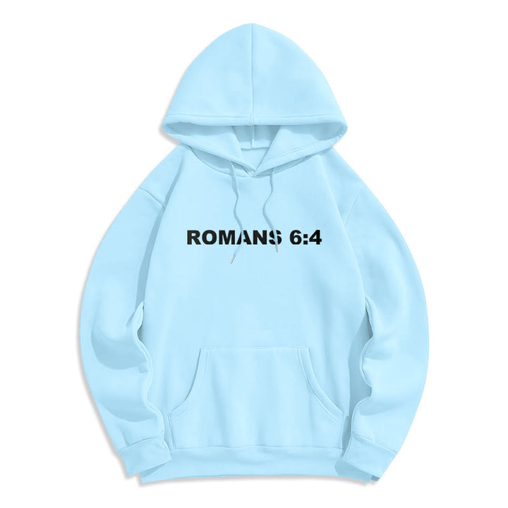 Christianartworkshop Romans 6:4 Raised to Life Fleece Lined Polyester Hoodie - image 14