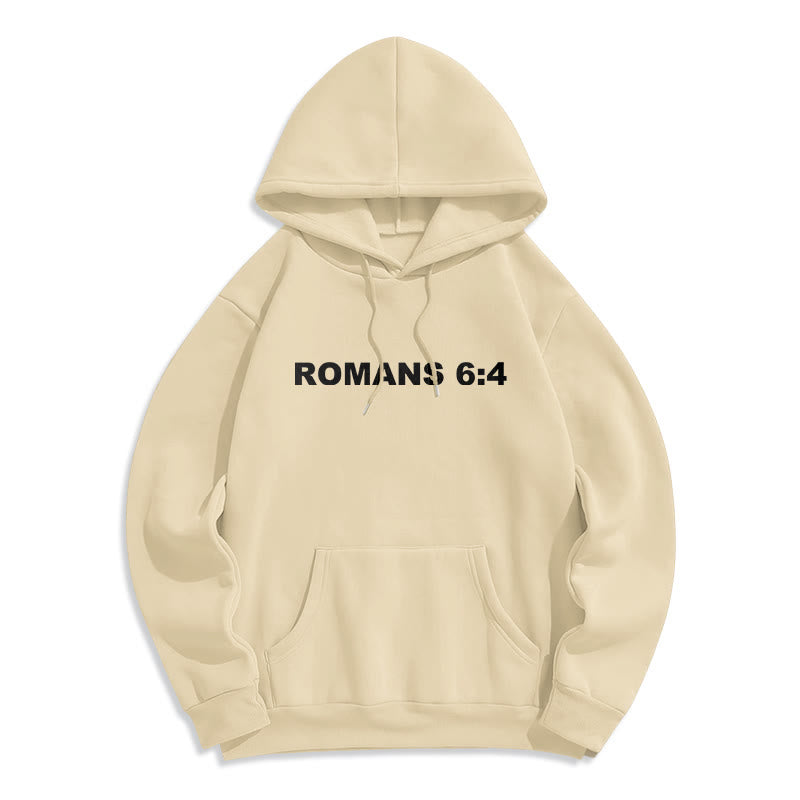 Christianartworkshop Romans 6:4 Raised to Life Fleece Lined Polyester Hoodie - image 16