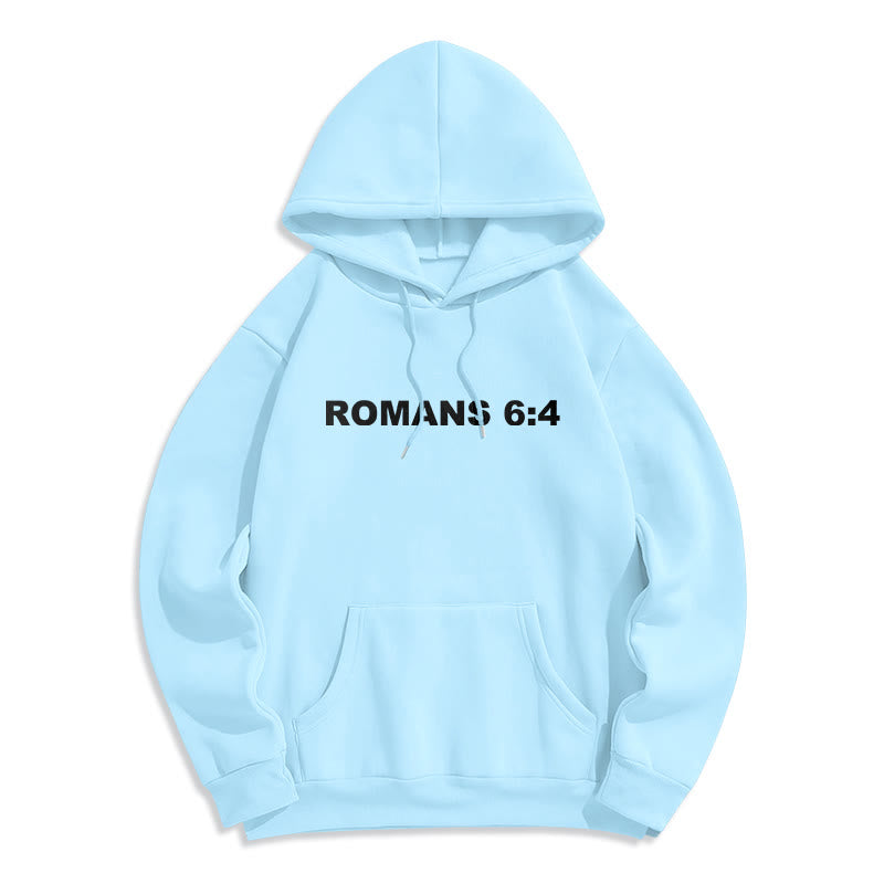 Christianartworkshop Romans 6:4 Raised to Life Fleece Lined Polyester Hoodie - image 13