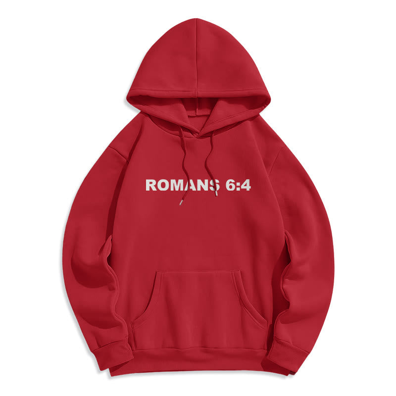 Christianartworkshop Romans 6:4 Raised to Life Fleece Lined Polyester Hoodie - image 10