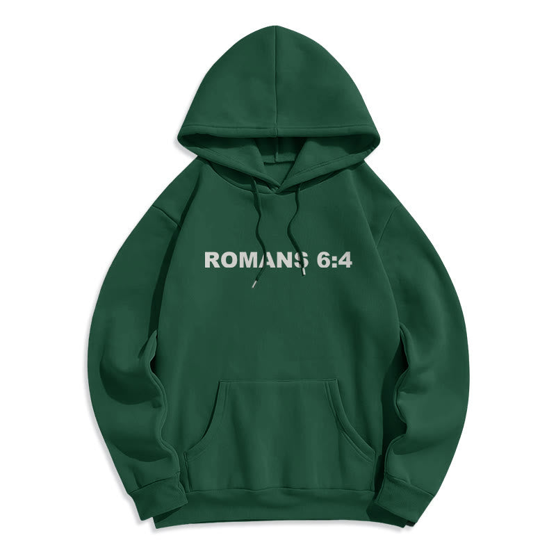 Christianartworkshop Romans 6:4 Raised to Life Fleece Lined Polyester Hoodie - image 8