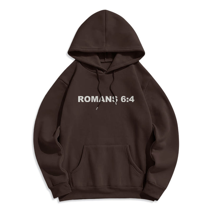 Christianartworkshop Romans 6:4 Raised to Life Fleece Lined Polyester Hoodie - image 1