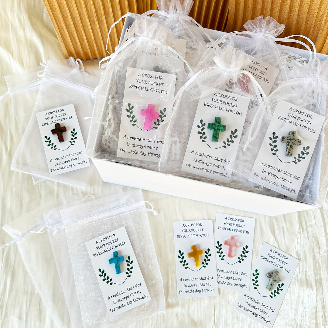 Christianartworkshop 24/48/80-Piece Assorted Pocket Cross Set: Random-Material Tokens of Divine Presence - 80/Set (Radom Material) - image 0