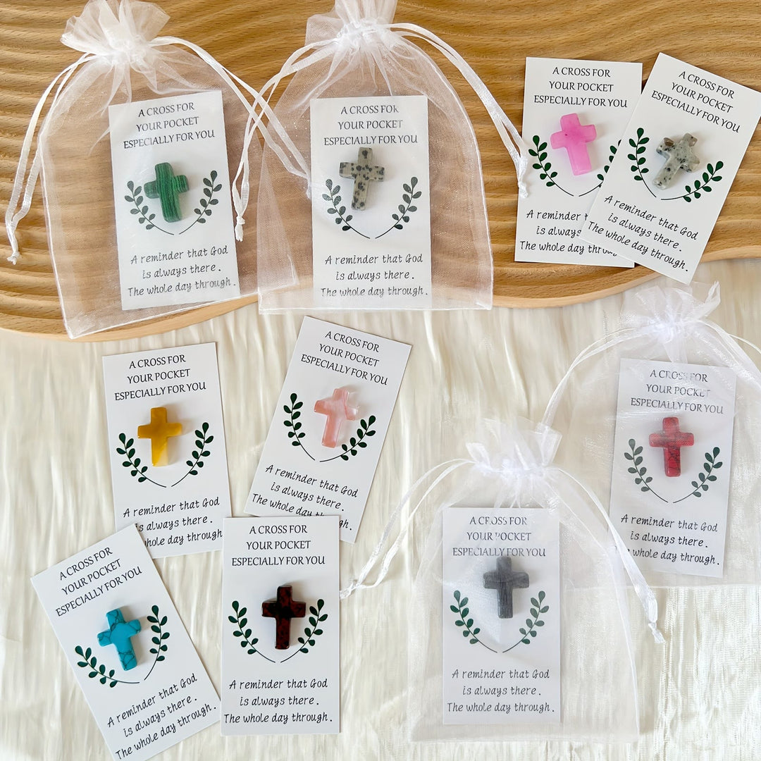 Christianartworkshop 24/48/80-Piece Assorted Pocket Cross Set: Random-Material Tokens of Divine Presence - image 1