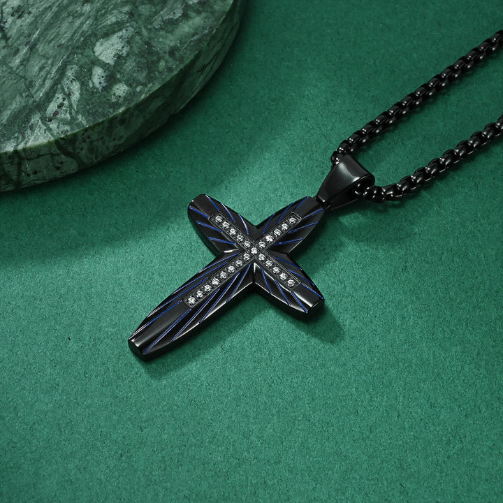 Christianartworkshop Sparkle Accent Cross: Tactile Faith Reminder for Daily Routines - Black - image 3