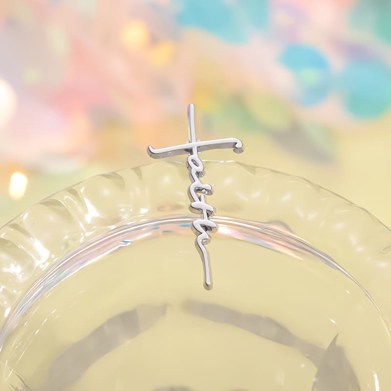 Christianartworkshop Cross & Phrase Lapel Brooch: Divine Faith Token for Clothing - image 9