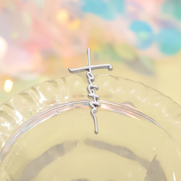 Christianartworkshop Cross & Phrase Lapel Brooch: Divine Faith Token for Clothing - image 9