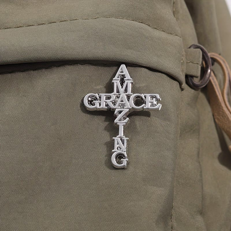 Christianartworkshop Cross & Phrase Lapel Brooch: Divine Faith Token for Clothing - image 3