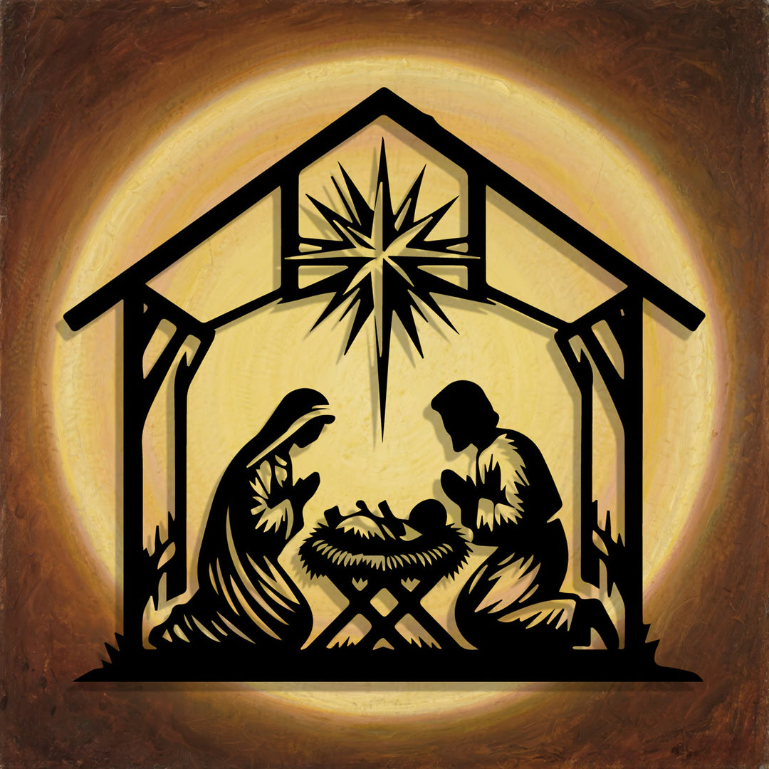 Christianartworkshop Nativity Star Metal Wall Decor: Daily Faith Reminder for Spaces - image 3