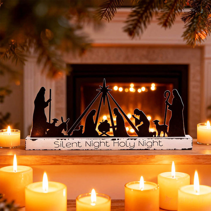 Christianartworkshop Silent Night Iron Nativity: Gentle Grace Token for Holiday Spaces - image 4