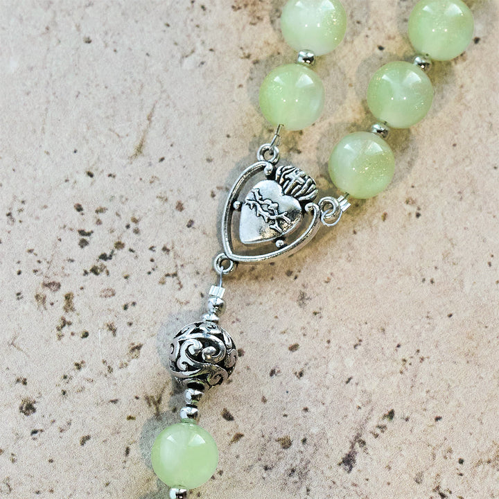 Christianartworkshop Green-to-Red UV Changing Rosary: Starlight Beads & Devotional Christ Cross - image 12