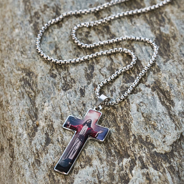 Christianartworkshop Stained-Image Cross Necklace: Artful Faith Close to the Heart - image 5
