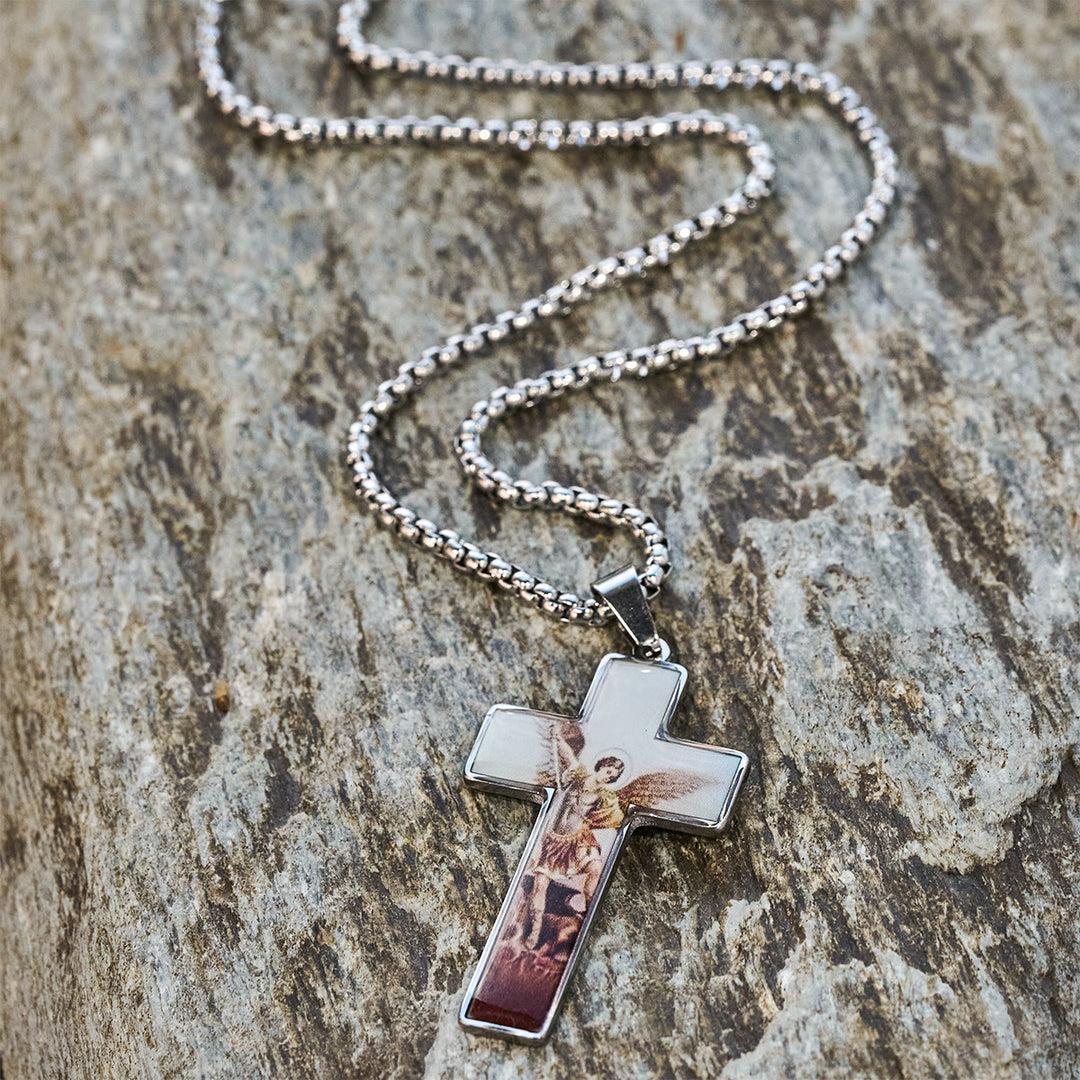 Christianartworkshop Stained-Image Cross Necklace: Artful Faith Close to the Heart - image 2
