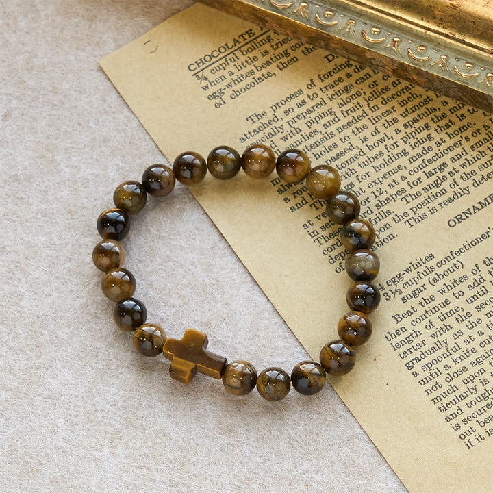 Christianartworkshop Tiger’s-Eye Rosary-Style Bracelet : Touchstone for Reflection - image 3
