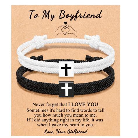 Christianartworkshop Milano Rope Cross Bracelet with Gift Card: Thoughtful Blessing for Baptism & Milestones - To My Boyfriend - image 15