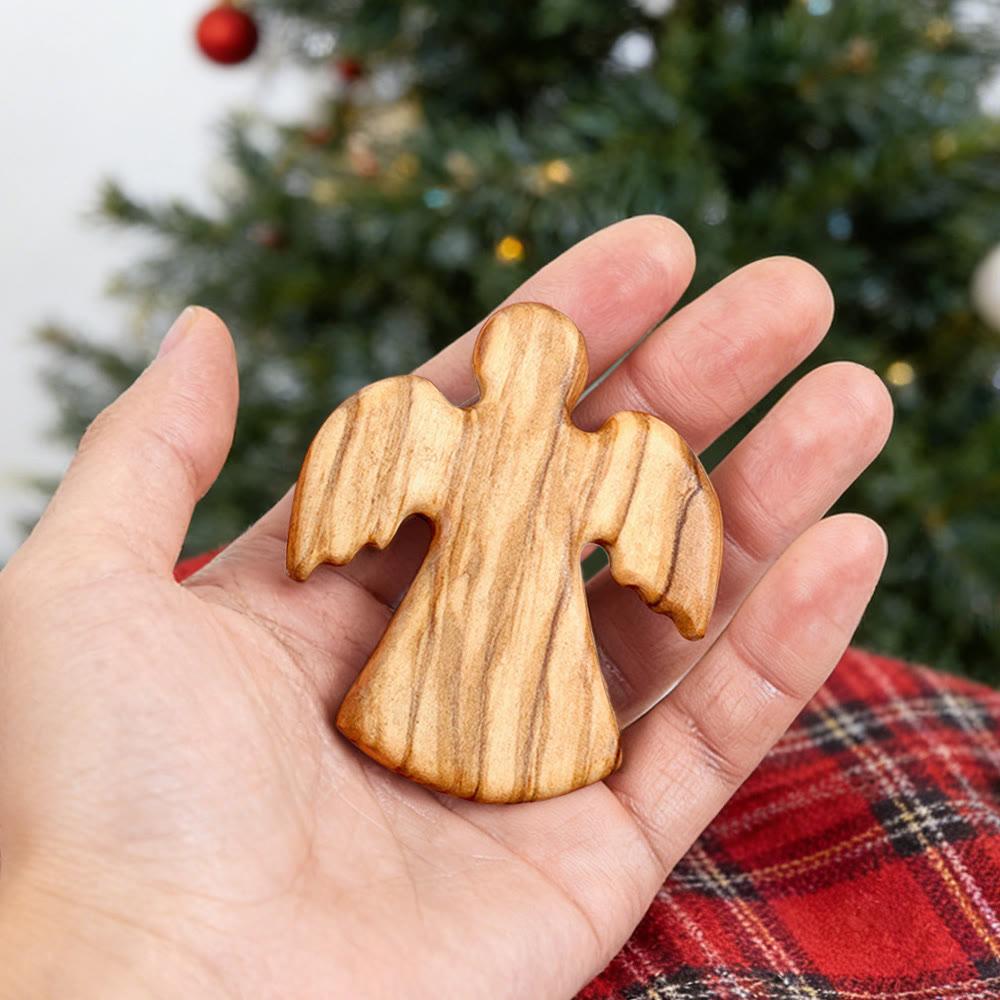 Christianartworkshop Olive & Walnut Angel Keepsake: Customized Grace Token - image 2