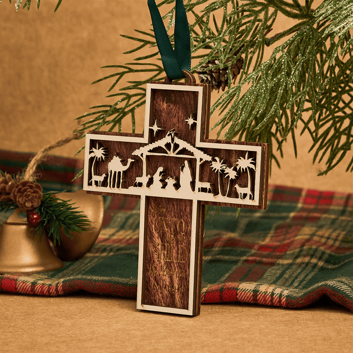 Christianartworkshop Cross Nativity 3D Hanging Ornament: Sacred Story & Scriptural Devotion - Nativity-2 - image 5