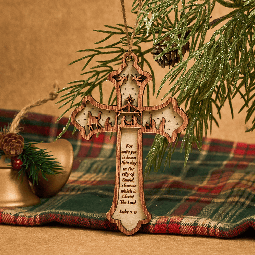 Christianartworkshop Cross Nativity 3D Hanging Ornament: Sacred Story & Scriptural Devotion - image 19