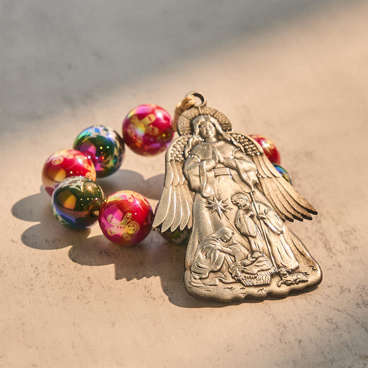 Christianartworkshop 3-Style Christmas Holy Nativity Pocket Rosary: Christmas Shimmer Beads & Unique Birth Scene Pendants - image 4