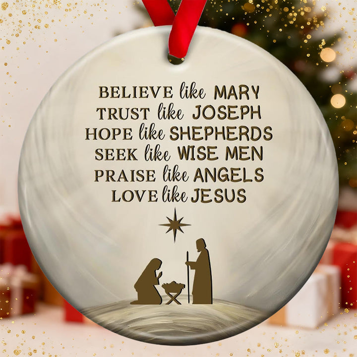 Christianartworkshop Nativity Virtue Phrase Ornament: Stylish Faith Token for Holiday Decor - image 9