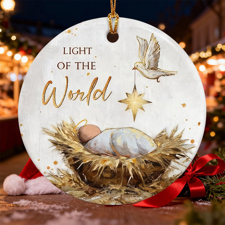 Christianartworkshop Guiding Star Nativity Ornament: Tactile Faith Reminder for Tree Displays - Light of the World - Acrylic - image 0