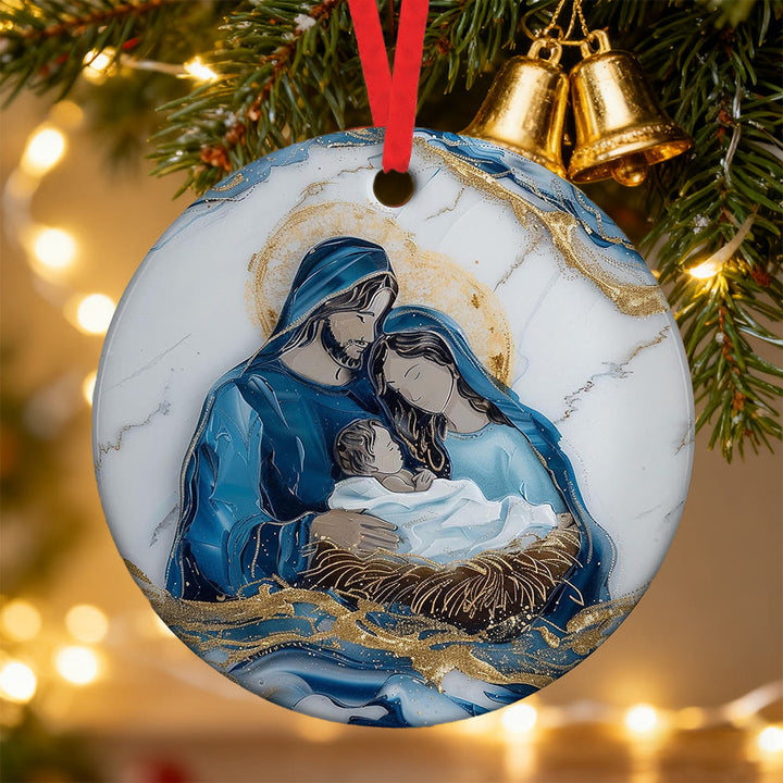 Christianartworkshop Warm Nativity Stable Ornament: Faith & Comfort Reminder for Christmas Trees - B - Acrylic - image 5