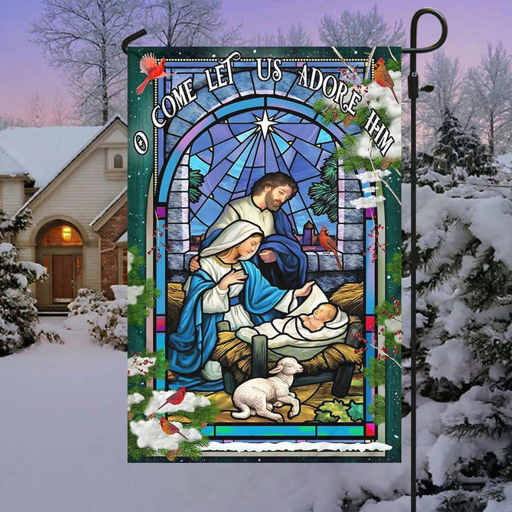 Christianartworkshop Nativity & Sheep Garden Flag: Gentle Grace Token for Holiday Yards - B - 90×150cm (3×5 ft.) - image 6
