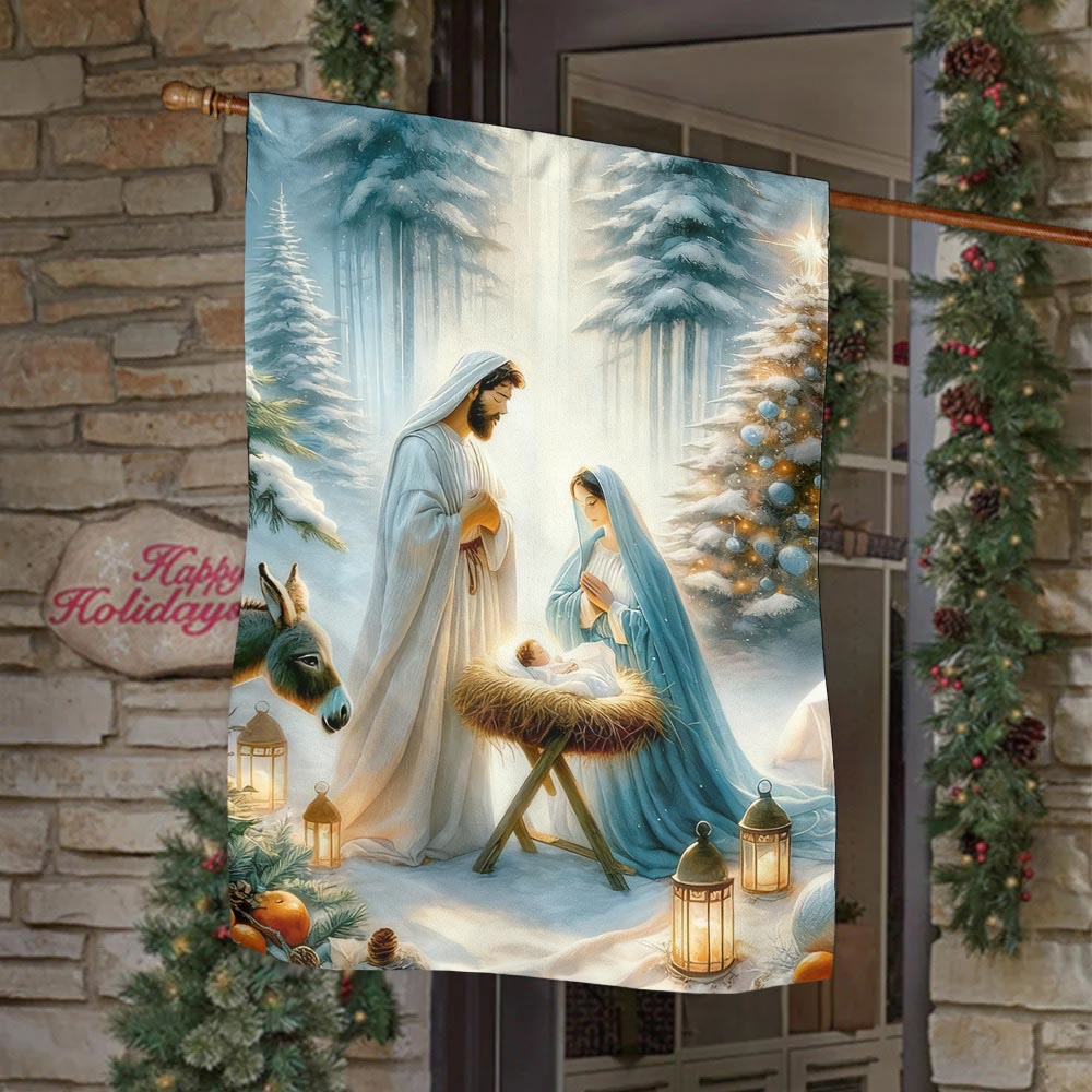 Christianartworkshop Jesus Is the Reason Nativity Garden Flag: Faith & Joy Reminder for Yards - image 8
