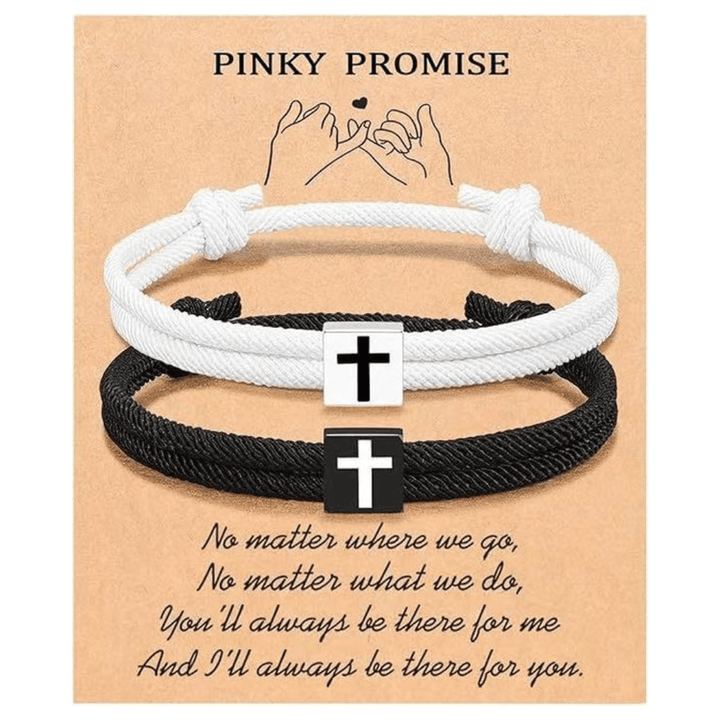 Christianartworkshop Milano Rope Cross Bracelet with Gift Card: Thoughtful Blessing for Baptism & Milestones - To Couple - image 0